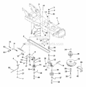 Drive Belt Diagram and Parts List for 934027 000101 Ariens Lawn Tractor