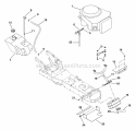 Engine, Fuel And Exhaust Diagram and Parts List for 934027 000101 Ariens Lawn Tractor