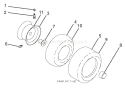 Part Location Diagram of 21547387 Ariens Tire, Front