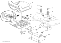 Seat Diagram and Parts List for 936045 000101 Ariens Lawn Tractor