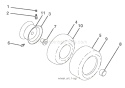 Wheels & Tires Diagram and Parts List for 936045 000101 Ariens Lawn Tractor