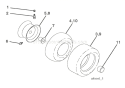 Wheels & Tires Diagram and Parts List for 936046 000101 Ariens Lawn Tractor