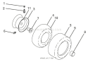 Wheels & Tires Diagram and Parts List for 936048 000101 Ariens Lawn Tractor