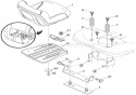 Seat Diagram and Parts List for 936051 000101 Ariens Lawn Tractor