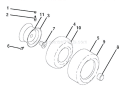 Wheels & Tires Diagram and Parts List for 936052 000101 Ariens Lawn Tractor