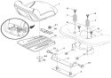 Seat Diagram and Parts List for 936055 000101 Ariens Lawn Tractor