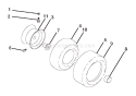 Wheels & Tires Diagram and Parts List for 936055 000101 Ariens Lawn Tractor