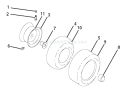 Wheels & Tires Diagram and Parts List for 936056 000101 Ariens Lawn Tractor