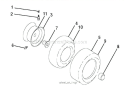 Wheels & Tires Diagram and Parts List for 936057 000101 Ariens Lawn Tractor