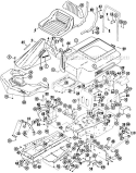 Frame Assembly Diagram and Parts List for 925011 002529 Ariens Lawn Tractor