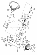 Steering Assembly Diagram and Parts List for 925006 020344 Ariens Lawn Tractor