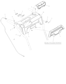 Dash - Small Diagram and Parts List for 921070  Ariens Snow Blower