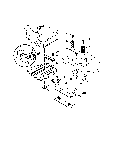 Seat Diagram and Parts List for 93604200  Ariens Lawn Tractor
