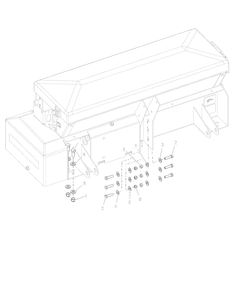 Mounting Hardware Diagram and Parts List for 851006 000101 Ariens Lawn Tractor Accessories
