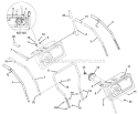 Handlebars, Lever Controls, Panel And Dash Diagram and Parts List for 926102 002381 Ariens Snow Blower