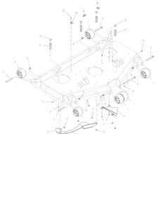 Anti-Scalp Wheels And Baffles - 52-Inch - Rd Diagram and Parts List for 997313 001500 - 001999 Ariens Lawn Tractor