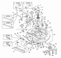 Deck 28" And 32", Idlers And Blades Diagram and Parts List for 927061 010000 Ariens Lawn Tractor