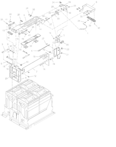 Latch Assembly Diagram and Parts List for 998302 000500 - 000999 Ariens Lawn Tractor
