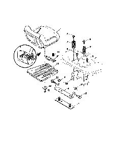Seat Diagram and Parts List for A20BH42 96046001100 Ariens Lawn Tractor