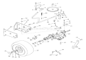 Rear Wheel & Gear Drive Diagram and Parts List for 936014 000101 Ariens Lawn Tractor