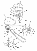Engine Diagram and Parts List for 927063 000101 Ariens Lawn Tractor