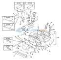 Deck, Idlers And Blades 28" And 32" Diagram and Parts List for 927069 000101 Ariens Lawn Tractor