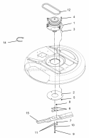 Electrical Clutch And Mower Blade Diagram and Parts List for 927067 000101 Ariens Lawn Tractor