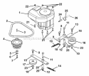 Engine Diagram and Parts List for 927067 000101 Ariens Lawn Tractor