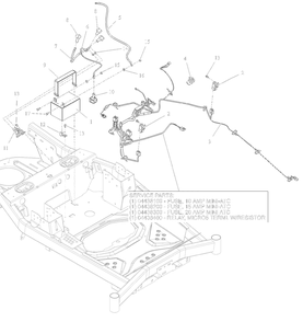 Electrical Diagram and Parts List for 918027 035000 + Ariens Lawn Tractor
