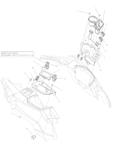 Control Panels Diagram and Parts List for 997312 000101 - 001499 Ariens Lawn Tractor