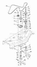 Mower Spindle (Part 1) Diagram and Parts List for 934026 000101 Ariens Lawn Tractor