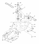 Mower Spindle (Part 2) Diagram and Parts List for 934026 000101 Ariens Lawn Tractor