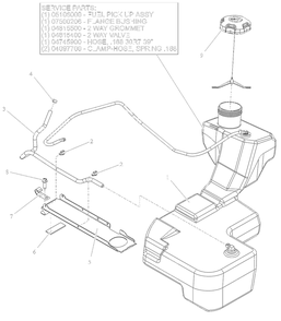 Fuel System - Kawasaki Diagram and Parts List for 991296 100000 + Ariens Lawn Tractor