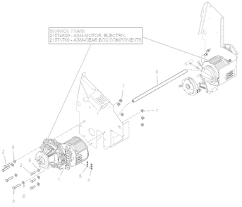 Wheel Motors Diagram and Parts List for 998302 000500 - 000999 Ariens Lawn Tractor