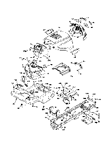 Chassis Diagram and Parts List for 93604200  Ariens Lawn Tractor