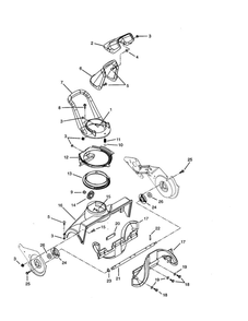 Auger/Impeller And Discharge Chute Diagram and Parts List for 938305-000325  Ariens Snow Blower