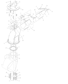 Chute Diagram and Parts List for 851301 000101 Ariens Lawn Tractor Accessories