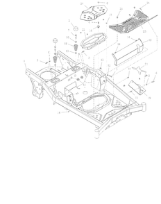 Frame Diagram and Parts List for 918027 035000 + Ariens Lawn Tractor