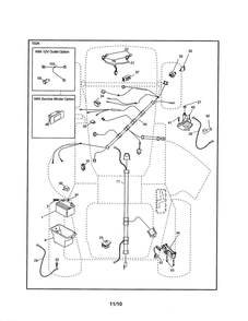 Electrical Diagram and Parts List for 96046000100  Ariens Lawn Tractor