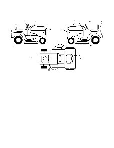 Decals Diagram and Parts List for A175BG42 96016002101 Ariens Lawn Tractor