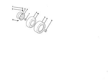 Wheels And Tires Diagram and Parts List for 96046000100  Ariens Lawn Tractor