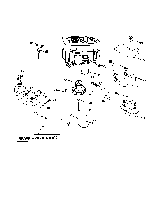 Engine Diagram and Parts List for 93604200  Ariens Lawn Tractor