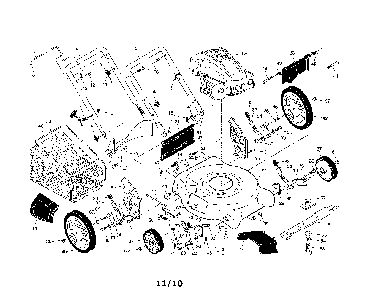 Lawn Mower Diagram and Parts List for A149K21 96136001100 Ariens Lawn Mower