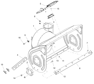 Housing - 32" Diagram and Parts List for 926092 000101 & Above Ariens Snow Blower