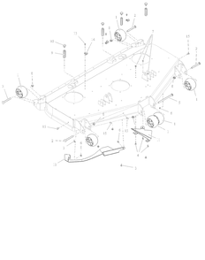 Anti-Scalp Wheels And Baffles - 60-Inch - Rd Diagram and Parts List for 997314 001500 - 001999 Ariens Lawn Tractor
