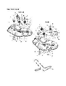 Mower deck/belt/idlers Diagram and Parts List for 91515500  Ariens Lawn Mower
