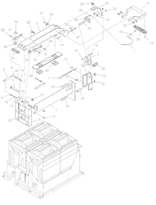 Latch Assembly Diagram and Parts List for 998305 000101 - 000499 Ariens Lawn Tractor