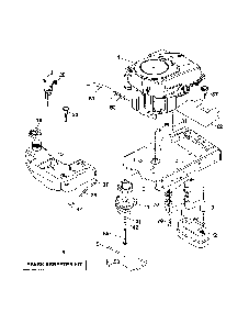 Engine Diagram and Parts List for A25KH54 96046001800 Ariens Lawn Tractor