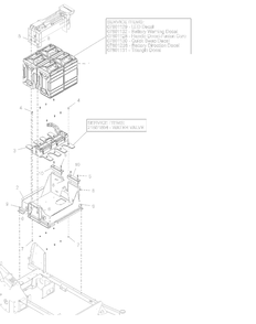 Battery Trays And Batteries Diagram and Parts List for 998302 000500 - 000999 Ariens Lawn Tractor