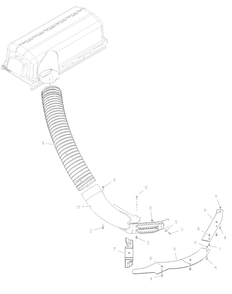 Part Location Diagram of 51536000 Ariens Neck, Bagger - 52" Deck